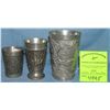 Image 1 : Group of three vintage souvenir pewter drink cups