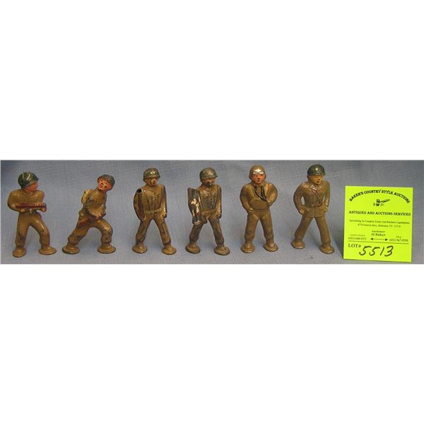 Group of vintage toy soldiers