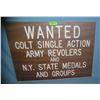 Image 1 : Colt revolver and NY state medals retro style sign