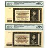 Image 1 : Bohemia & Moravia. National Bank of Bohemia & Moravia, 1942, Specimen Banknote Pair.