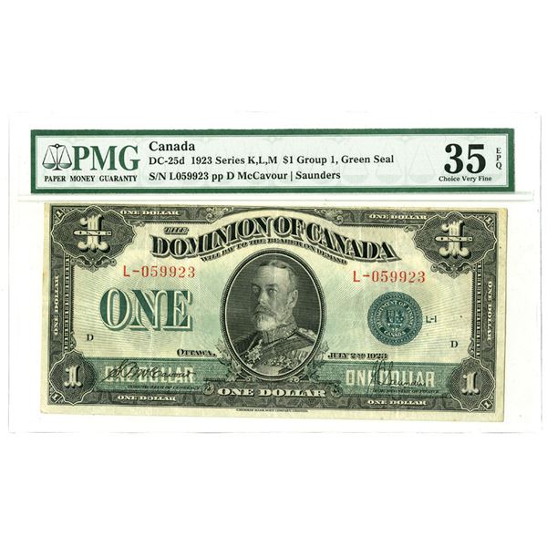 Canada. Dominion of Canada, 1923, Issued Banknote.