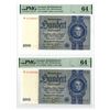Image 1 : Germany. Reichsbanknote, 1935, Sequential Issued Banknote Pair.