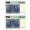 Image 2 : Germany. Reichsbanknote, 1935, Sequential Issued Banknote Pair.
