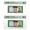 Image 1 : Iran. Bank Markazi Iran, ND (1962)/SH1341, Issued Banknote Pair.