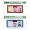 Image 1 : Iran. Bank Markazi Iran, ND (1965), Issued Banknote Pair.