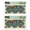 Image 2 : Mexico. Gobierno Provisional de Mexico, 1914, Sequential Issued Banknote Pair.