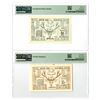 Image 2 : New Caledonia. Tresorerie de Noumea, 1943, Pair of Issued Banknotes.
