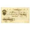 Image 1 : UK. Cardigan, ca. 1800s I/U Provincial One Guinea Promissory Note with 4 Pence Embossed Revenue Stam