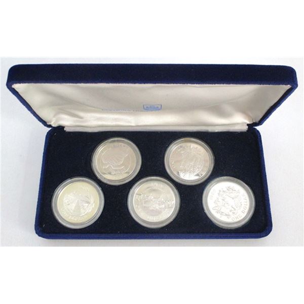 Bermuda Monetary Authority, 1985 to 1989, Commemorative $1 Silver Coin Set.