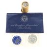 Image 1 : U.S., 1972 Eisenhower Silver Dollar in Blue Pack, and 1972-D Uncirculated Kennedy Half Dollar Roll