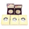 Image 1 : U.S.,1984 (3), and 1988 (2), Proof Olympic Silver Dollar Coin Quintet