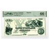 Image 1 : IN. Bank of Portland, ND (1840-50s) $10, Proprietary-Reprint Proof, ca.1940-60s)