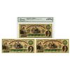 Image 1 : LA. Citizen's Bank of Louisiana at Shreveport, 18__ (ca.1850-60s), Remainder Banknote Trio.