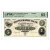 Image 1 : NH. Pawtuckaway Bank, 1855, $5, Proprietary-Reprint Proof ca.1940-60s,
