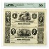Image 1 : PA. Borough of Erie, $1-$2 Uncut Sheet, 18xx (ca.1840-50) Remainder Pair of Banknotes.
