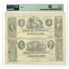 Image 2 : PA. Borough of Erie, $1-$2 Uncut Sheet, 18xx (ca.1840-50) Remainder Pair of Banknotes.