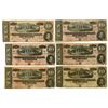 Image 1 : VA. C.S.A., $10, T-68, February 17, 1864, Group of 6 Issued Banknotes.