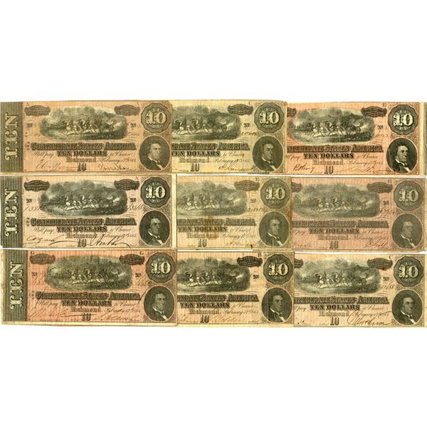 VA., C.S.A., 1864, Issued Banknote Assortment.
