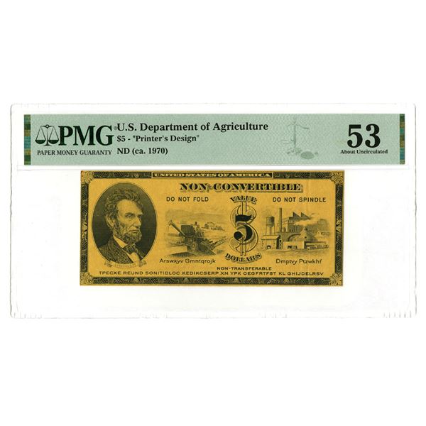 DC. U.S. Department of Agriculture, ND (ca.1970), Food Coupon Printer's Essay Design Proposal