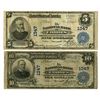 Image 1 : NY. National Bank of Cohoes, New York, $5 & $10, Series of 1902, Ch# 1347, Issued Banknote Pai.