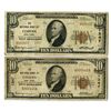 Image 1 : NY. National Bank of Cohoes, New York, $10, Series of 1929, Ch# 1347, T1 & T2, Issued Banknote Pair 