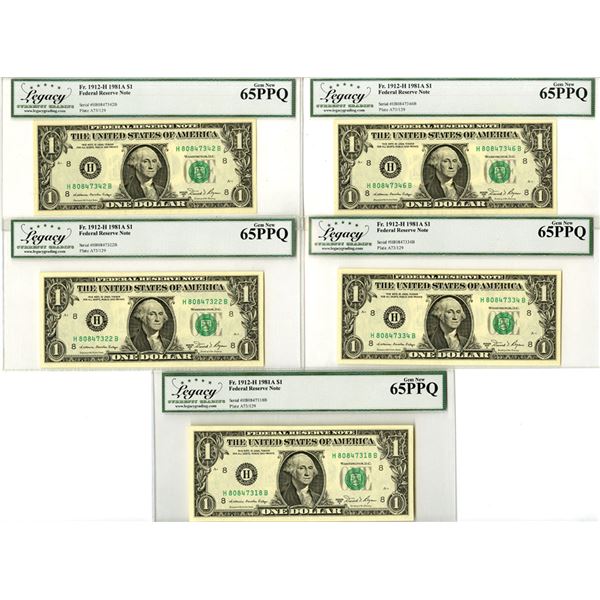 U.S., F.R.N., $1, Series 1981A, Fr.# 1912H, Issued Banknote Group.