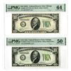 Image 1 : U.S. F.R.N., $10, Series of 1934C and Series of 1934C, Issued Banknote Pair.