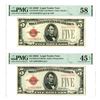 Image 1 : U. S. Legal Tender Note, $5, Series of 1928C and Series of 1928F, Issued Banknote Pair.