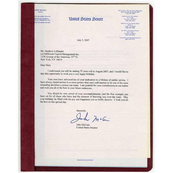 Senator John McCain, Rudy Giuliani, John Edwards, and Sam Brownback, 2007 Autograph Group