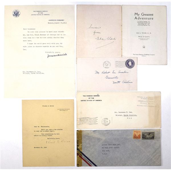 Autograph Collection Featuring Ada Ward, Pearl S. Buck, Arthur Miller, and More