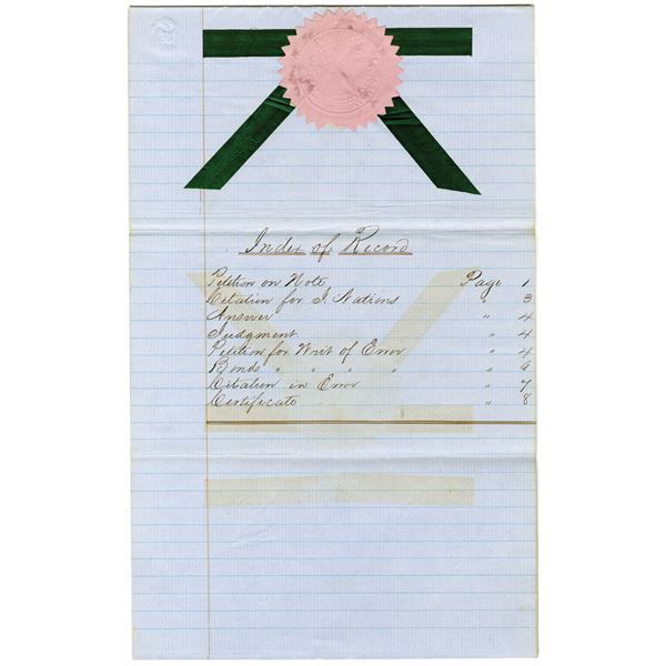 TX. Gonzalez County, Texas, 1857 Legal Document Law Suit