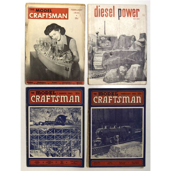 Model Railroading and Diesel Power Magazine Collection, 1943 to 1954, Featuring Technical Articles a