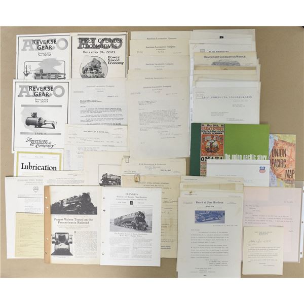 Railroad and Locomotive Ephemera Collection, ca.1920s to 1950s, Featuring Technical Bulletins, Compa