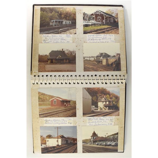 New Jersey Train Station Photograph Album of New Jersey and New York Train Stations, ca.1980s Photos