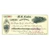 Image 1 : WY. W.A. Carter, Post Trader (Fort Bridger), 1882 I/C Bank Check
