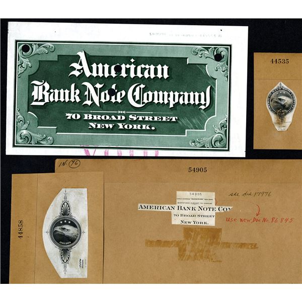 NY. ABNC, Advertising Logos, Vignettes & Letterhead Proof Vignettes, ca.1900-40's