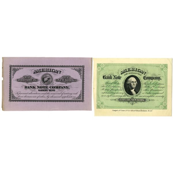 NY. ABNC, Advertising Note and Paper Label, ND (ca.1860-80s)