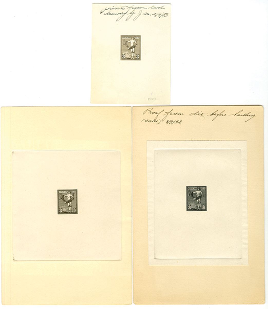 NY. ABNC, Large Die Proof Color Label Sample Stamps, ca.1932-33 ...
