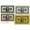 Image 1 : NY. ABNC, Specimen Advertising Note Quartet with matching designs with Washington in Middle, but in 