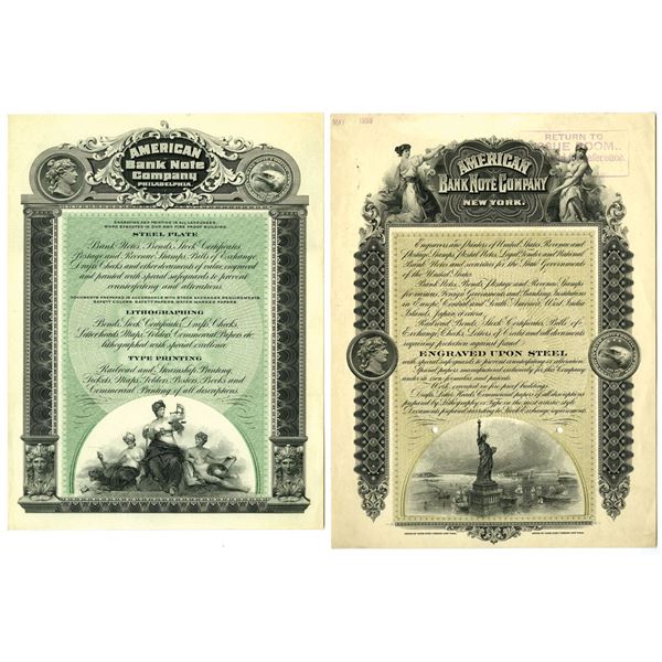 PA. NY., ABNC Impressive Advertising Broadsides, One from New York, the Second from Philadelphia, ca