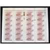 Image 1 : U.S. & Canada. DuraNote Uncut Sheet of 24 Banknotes, ND (ca. 1989 to 1994), with Different DuraNote 