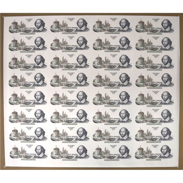 U.K. & Italy. De La Rue Giori, ND (ca.2000s), Uncut Sheet of Specimen Banknotes.