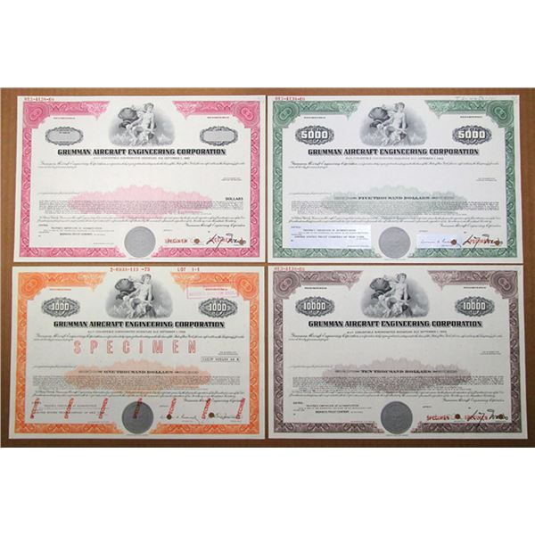 New York. Grumman Aircraft Engineering Corp., 1969 to 1972, Group of Specimen Bonds.