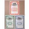 Image 1 : IN. Chicago, Indianapolis and Louisville Railway Co., 1910 to 1922 Specimen Gold  Coupon Bond Trio.