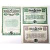 Image 1 : NY. Mohawk and Malone Railway Co., 1892 and 1902, Specimen Gold Bond Trio