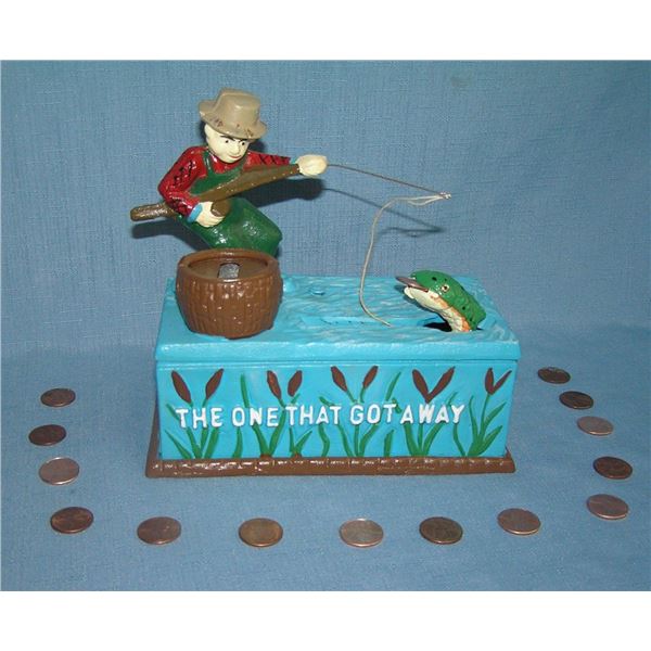 The one that got away mechanical bank