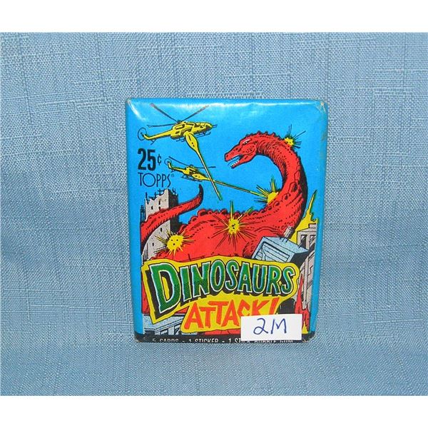 Dinosaur's Attack! unopened wax pack of collector cards