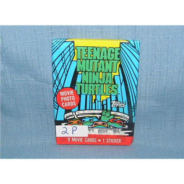 Teenage Mutant Ninja Turtles unopened wax pack of collector cards
