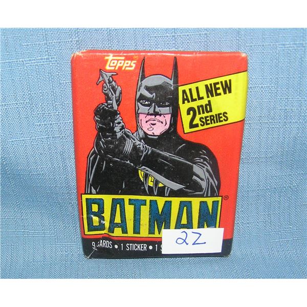 Batman 2nd series unopened wax pack of collector cards