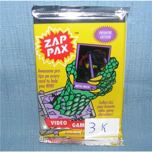 Zap Pax unopened foil  pack of collector cards